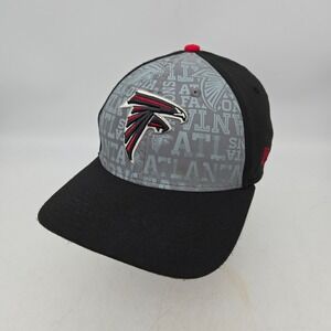 New Era 39Thirty Atlanta Falcons Hat Cap Black NFL Football Small Medium Stretch